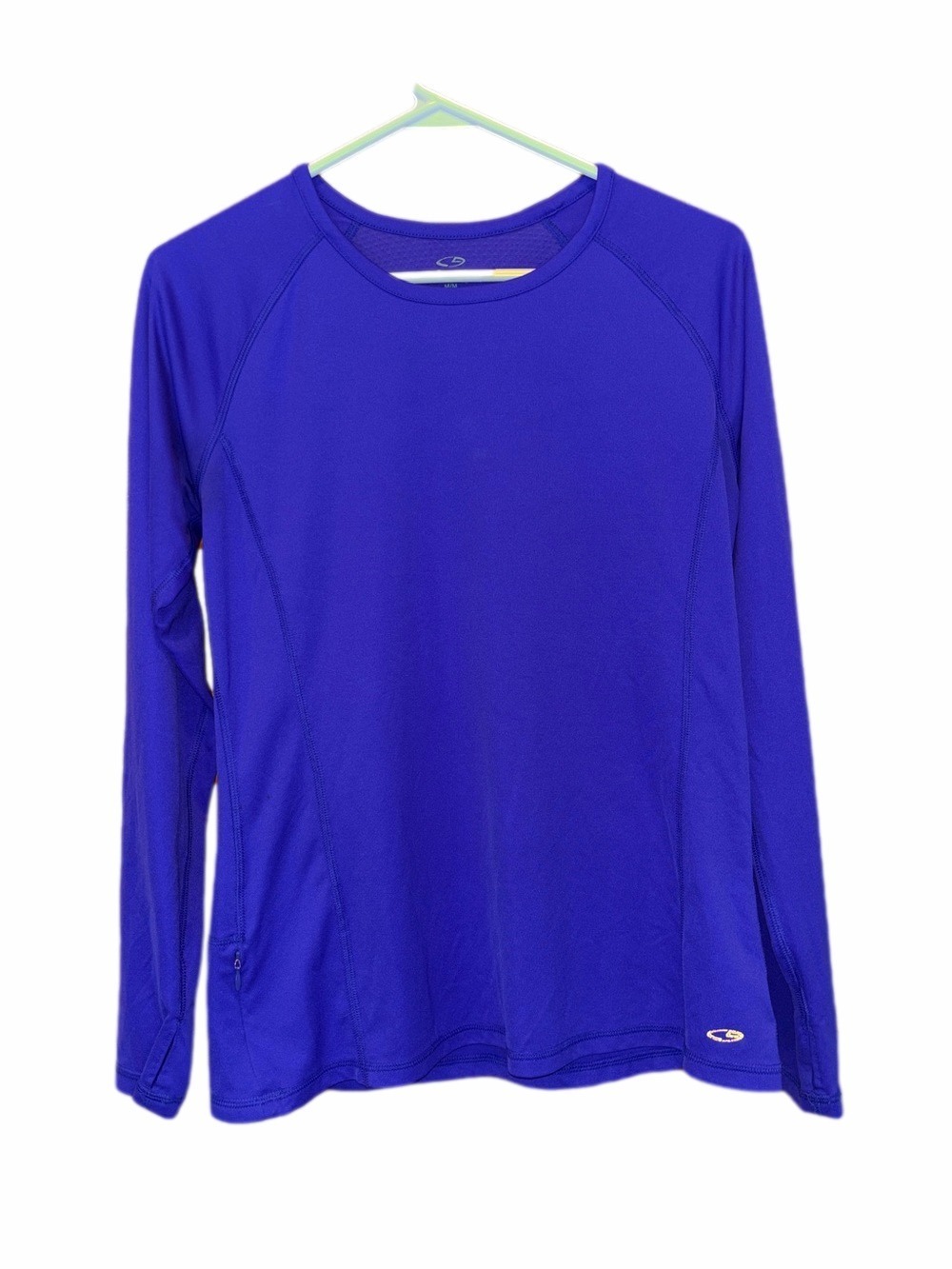 Champion Purple Performance Running Long Sleeve Top with Thumb Holes - Medium
